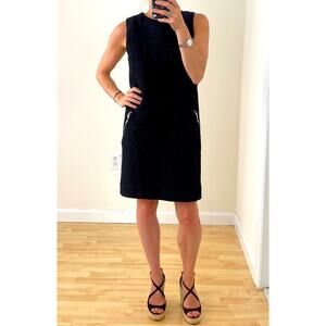 American Retro Black Shift Dress